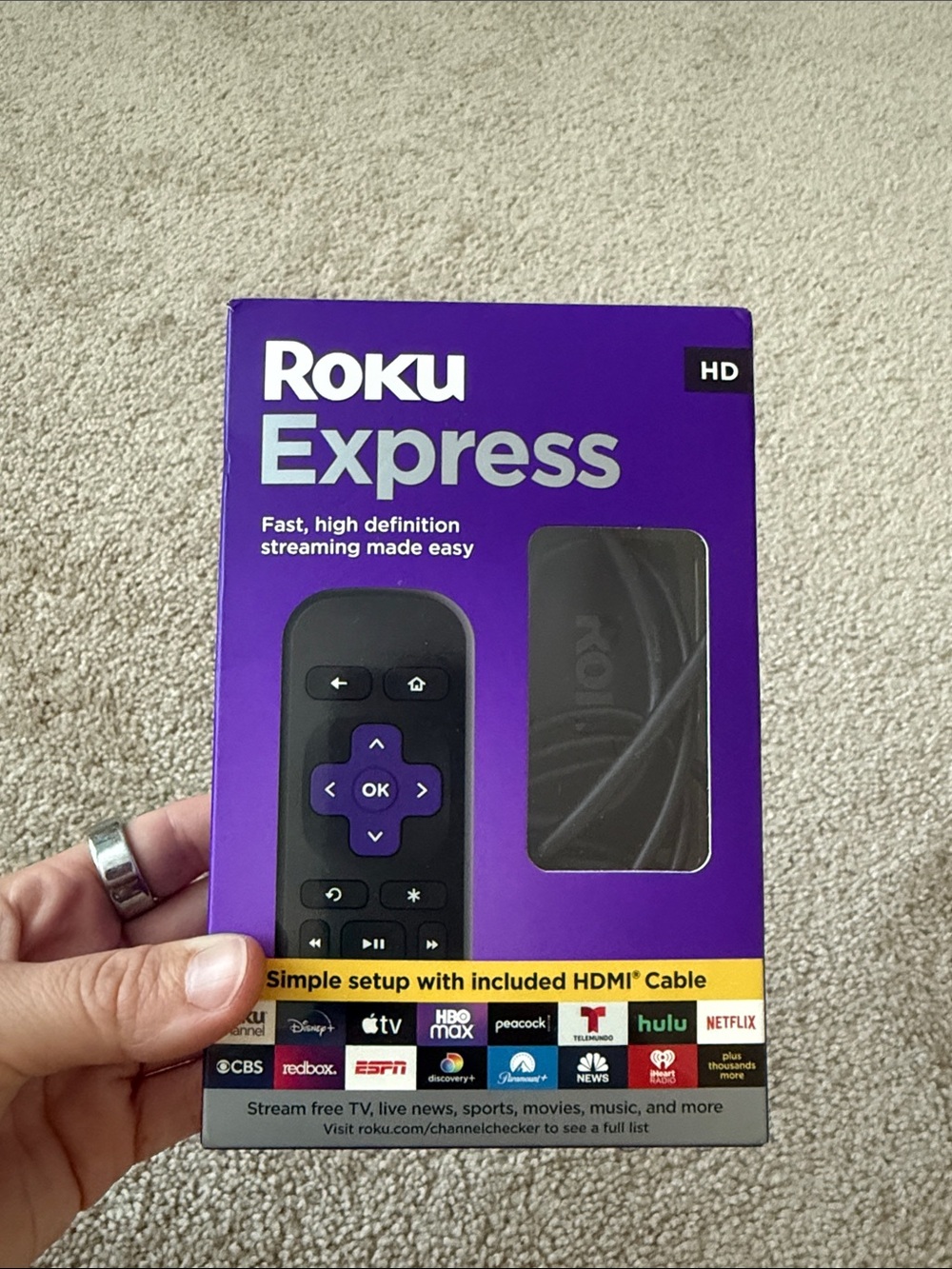 NIB Roku Express HD Streaming Device Remote